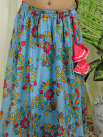 BownBee Chanderi One Shoulder Top with Lehenga with Dupatta - Pink