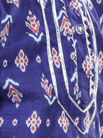 BownBee Pure Cotton Full Sleeve Dhoti Kurta for Boys - Blue
