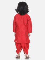 BownBee Attached Jacket Jacquard Dhoti Kurta- Yellow