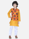 BownBee Attached Jacket Kurta Pajama for Boys- Yellow