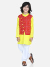 BownBee Attached Jacket Kurta Pajama for Boys-Red