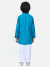 Full Sleeve Stand Collar Kurta Pajama-Teal