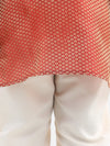 BownBee Full Sleeve Jacquard Kurta Pajama- Red
