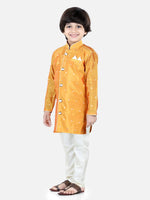 Full Sleeve Silk Sherwani for Boys- Yellow
