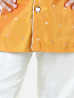 Full Sleeve Silk Sherwani for Boys- Yellow