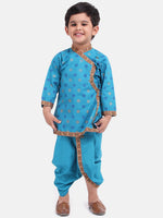 Cotton Kanhaiya Suit Dress For Baby Boy- Firozi Blue