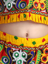 Halter Neck Choli With Dhoti-Yellow