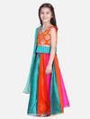 Festive Kali Lehenga With Sleeveless Choli- Orange