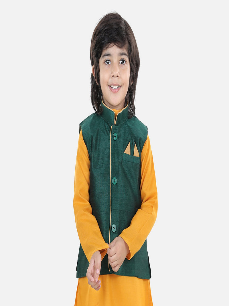 Party Waistcoat Jacket for Boys- Green-2-11 Years