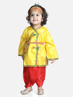 Bownbee Kanhaiya Dhoti Kurta for Boys - Yellow Red