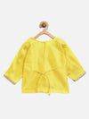 Brocade Lehenga Full Sleeve Choli- Yellow