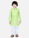 Patan Patola Jacket Kurta Pajama 3 piece set- Green